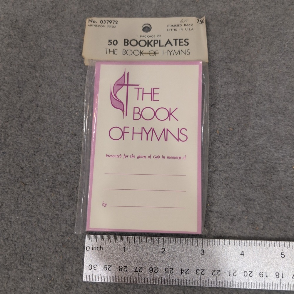 Vintage Abingdon Press United Methodist Book of Hymns Bookplates 50ct 037972‎ - Picture 4 of 4